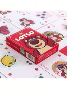 Disney Cartas de juego con diseño artístico de Frozen, Anime Stitch, Oso de fresa - Baraja de póker creativa de dibujos animados, de alta calidad y diseño único, como regalo para adolescentes y adultos