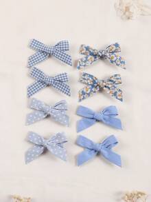 8pcs Baby Hair Clips, Fabric Hair Clips Protect Baby Delicate Skin, Suitable For Daily Use, Random Card Shipped Love Valentine - Multicolor - View 6