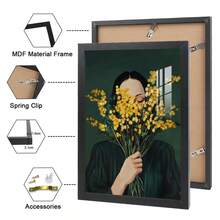 1幅绿色抽象阅读女性艺术版画，现代条纹帆布海报，无框极简主义墙面艺术，适合装饰客厅、卧室、厨房、办公室和咖啡馆，是咖啡爱好者的理想礼物，也可用于咖啡馆、酒吧、房间、家居、卧室、浴室装饰，帆布墙面艺术，油画，带框墙面艺术 - 彩色 - 查看 16