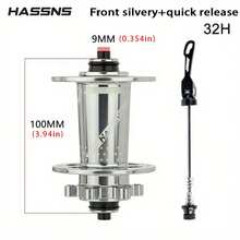 Buje de bicicleta HASSNS PRO7 MTB Cube con 32 orificios, 12v con trinquete, cubo de bicicleta de montaña con 32H Cube, 120 sonidos y 6 uñas - Plateado - Ver 8