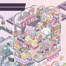 Diy Cute, Stress-Relieving, Stacked Stickers, 3d Stereoscopic Stickers With Miniature Landscape Stickers, Factory Assembly Line Scenes School Supplies,Back To School