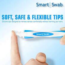 Limpiador de oídos espiral Smart Swab, herramienta quitacera con 16 puntas reemplazables, seguro y sin dolor, kit reutilizable y suave para la eliminación de cerumen