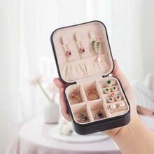 New- All Travel Jewelry Case, To Go Portable Jewelry Box, Travel Jewelry ,Portable Jewellery Storage Holder For Rings Earrings Necklace, Gifts For Girls Women -Black - A1 - Black - 查看 2
