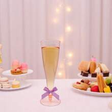 25/10/5 pièces Tasse haute de 155ml, en matière plastique, réutilisable, convient pour les boissons froides, les boissons chaudes, les desserts, les jus, le thé noir, etc. Convient pour les mariages, les anniversaires, la Saint-Valentin, Halloween, Noël et toutes sortes d'événements festifs