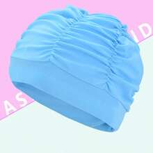 成人特大号泳帽 1 件装 - 弹性舒适，可机洗，适用于游泳池、水疗中心、沐浴 - 男女通用护发帽，优质纺织材料