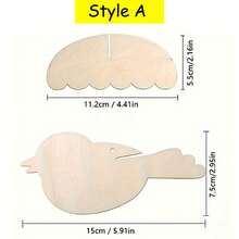 1 Set de Kit de decoración de pájaros de madera 3D para colorear manualmente, pintura colorida, set de pájaros de madera en blanco para colorear, temporada de regreso a clases - Multicolor - Ver 3