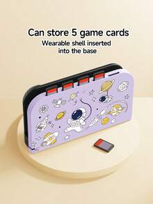 Cubierta protectora reemplazable para el dock de la NS2 Gen, diseñada con motivo de astronauta espacial, compatible con el nuevo dock de Switch 2 (2025), en colores rosa/blanco/morado/negro, set de accesorios para dock de carcasa rígida, almacena tarjetas de juego, resistente a arañazos y suciedad, ajuste ceñido, fácil instalación, fabricado en material ABS - Multicolor - Ver 13