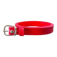 Women's Thin Basic Fashion Belt - Elicelia - 紅色 - 查看 1