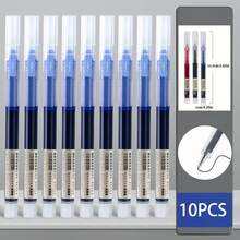 10-Pack Gel Ink Pens 0.5mm Fine Tip | Black, Blue & Red Smooth Writing Pens For School, Office & Back To School Supplies - Màu xanh lam - Xem 7