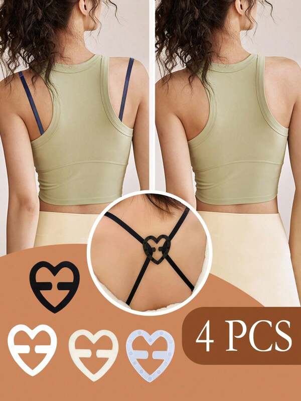 4pcs/Set Bra Clip, Invisible Bra Strap Clips, Travel, Sports, Outdoor Bodywear System And Waist Belt