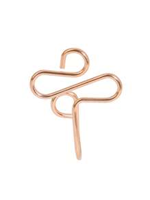 1pc Bohemian Stainless Steel Nose Hoop, Adjustable Size Multi-Color Butterfly & Circle Fake Nose Ring/Clip