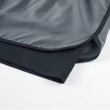 Men's Contrast Trim Quick Dry Shorts With Contrast Stripes On Side, Versatile For Fitness Training, Street Casual Wear