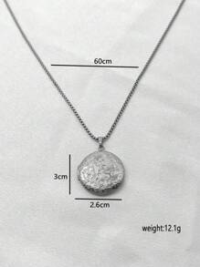 1pc Vintage Versatile High-End Multi-Style Stainless Steel Frame Necklace, Women's Fashion Luxury Niche Jewelry Accessory