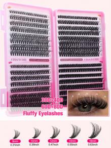 640 D-Curl Personal Eyelash Book Large Capacity 30D+40D+60D+80D 8-16mm Mixed Length Eyelash Curses For Beginners DIY Eyelash Curses Dramatic Volume And Natural Look And Additional Thick And Slender DIY Home Eyelash Extension Set. The Set Includes Adhesive And Seal, Tweezers And Brush The First Choice For Easily Diy Summer Eyelashes At Home