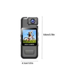 1080P HD Wearable Sports Camera, 1000mAh Rechargeable Battery, Night Vision, 180° Rotatable Lens, Loop Recording, USB Charging, Compatible With Tablet, ABS Material, For Outdoor Activities - Ideal Christmas Gift