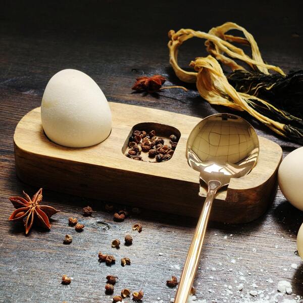 1pc Paulownia Wood Egg Tray, Vintage Rustic Wood Egg Breakfast Plate, Suitable For Home, Restaurant, Hotel, Cafe And Other Household Or Commercial Use, Party, Wedding And Dinner Table Appetizer Platter