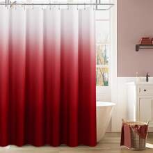 Black And White Shower Curtain, Black Ombre Geometric Men Bath Curtains For Bathroom, Masculine Shower Curtain, Durable And Machine Washable, 72 X 72 Inches, Black White And Gray - Burgundy Gradient - 查看 1