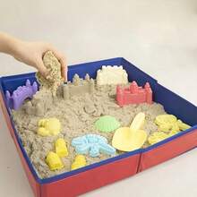 Portable Sensory Sandbox, Foldable Sensory Sand Box Container, Sand & Water Tray, PVC Pet Bathtub, Mobile Folding Water Pool/Swimming Pool, Sand Pit Cleaning, Ideal Holiday & Christmas Gift - Multicolor - View 8