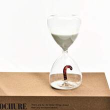 1 pezzo Clessidra in vetro borosilicato decorativo 3D con timer da 15 minuti, regalo per la gestione del tempo per amici e famiglia
