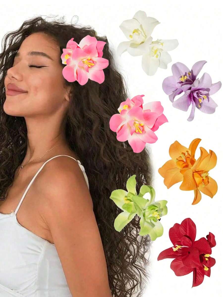 1/7 chiếc kẹp tóc hoa Hawaii, kẹp tóc hoa nhân tạo cho nữ, phụ kiện tóc, kẹp tóc hoa dâm bụt và hoa mẫu đơn kép, thích hợp cho tiệc bãi biển, trang trí tóc hoa nhiệt đới mùa hè, tiệc cưới, quà tặng lễ hội cho bé gái, quà tặng ngày Valentine, sử dụng hàng ngày, đạo cụ chụp ảnh, phụ kiện đội đầu, kẹp tóc, du lịch.