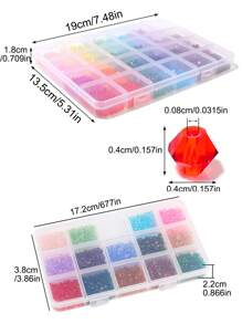 2400pcs 4MM Faceted Glass Beads Set Artificial Crystal Cut Beads Briolette Rondelle Crystal AB Beads Spacer Beads For Jewelry Making Bracelet Rings Necklace DIY 15/24 Colors