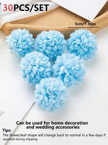 10/30PCS Artificial Hydrangea, Ping Pong Ball & Chrysanthemum Flowers DIY Gift Box Decor, Wreath Materials, Wedding Decoration, Bride Bridesmaid Corsage Supplies,Fall Decor,Autumn