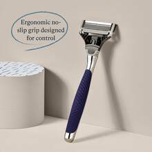 Harry'S Shaving Kit For Men - Razor Handle And 3 Razor Blade Refill Cartridges - Sage - Navy - View 3
