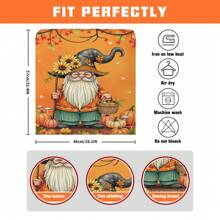 1pc/4pcs Autumn Maple Leaf & Pumpkin Car Seat Cover Protector, Washable Summer Dining Chair Cover Suitable For Home, Restaurant, Living Room, Kitchen Decor