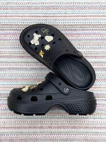 Chinelo babucha de salto alto 100% EVA com pingente aleatórios - Bonito e Confortáveis sem odor