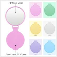 18 Pieces Compact Mirrors Bulk Gifts Mini Vintage Pocket Mirrors For Purse Small Portable Folding Round Makeup Stuffs For Travel Daily Use Party Favors Women Macaron Colors Great Selection - 馬卡龍顏色 - 查看 3