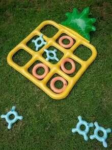1 Set Juego de Argollas Inflables, Juego de Lanzamiento de Piña, Juego de Lanzamiento de Agua, Suministros Interactivos para Exteriores, Navidad - Multicolor - Ver 3