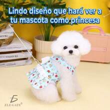 Traje con arnés para perros pequeños - Blanco - Ver 5