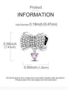 STYFNE 1pc Shiny Bow Beaded Decoration, Butterfly Flying Beads Bow Clasp Dragonfly Pendant Beads For DIY Bracelet, Women Jewelry, Handmade Daily Small Gift