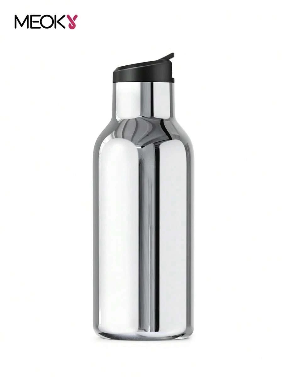 轻奢不锈钢保温杯，真空保温水瓶带盖带吸管，保温杯，双层咖啡杯，冷热饮旅行杯 - 17oz 銀色輕奢杯 - 查看 1