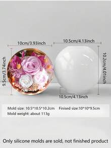 Khuôn trang trí bằng nhựa Epoxy hình cầu pha lê thủ công, Đồ thủ công bằng nhựa hình cầu thiên hà tự làm, Đồ trang trí nghệ thuật để bàn, Trang trí phòng, Đồ trang trí bàn ăn, Đồ trang trí gia dụng, Đúc nhựa Epoxy và thủ công, Vật liệu làm nến thạch cao và bê tông tự làm - trắng - Xem 8