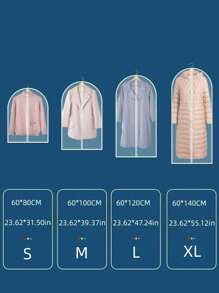 1/5 pezzi (4 misure disponibili) Buste portaabiti richiudibili con cerniera, custodia per abiti, borsa di stoccaggio a prova di polvere e impermeabile per cappotti, giacche, camera da letto, bagno, camera universitaria
