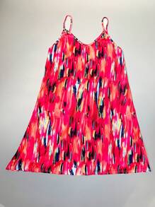Women's Plus Size Sleeveless All-Over Print Summer Dress