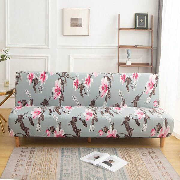 1 pieza Funda elástica lavable a máquina para sofá/cama con estampado de flores vibrantes