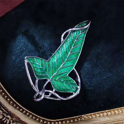 1 st. trendigt lövformat hängehalsband och brosch 2-i-1 dekorativt smyckestillbehör