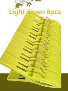 8 件/4 件沙滩巾夹、椅子夹、塑料衣架，黄色/蓝色/绿色/红色