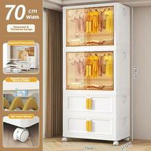 5/4/3/2/1 Layer No Assembly Required Adult Baby Wardrobe Simplemess Children Clothes Storage Cabinet Plastic Organizer Foldable - Multicolor - View 11