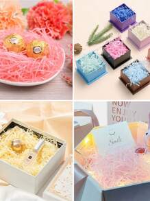 1 Packung 100g geschreddertes Geschenkpapier-Füllmaterial, Geschenkkorb-Füllmaterial, geeignet für Geschenkboxen, Geburtstaggeschenke, Hochzeitsgeschenke und Brautjungferngeschenke, kann auch für Geschenkverpackung und zum Schutz zerbrechlicher Geschenke verwendet werden.