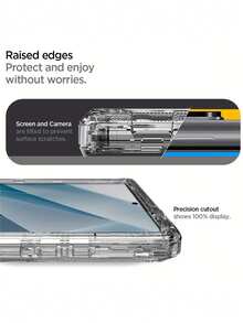 Casing Bening Tahan Benturan Keras Kokoh Tahan Benturan untuk Industri Militer, Kompatibel dengan Galaxy S25 S24 Plus S23 S22 Ultra Mewah 3 IN 1 Pelindung Belakang Bumper Transparan Tahan Air dan Tahan Gores - Clear - View 5