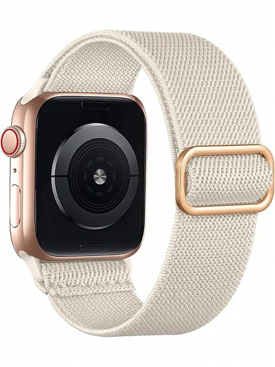 尼龙表带，兼容 38mm、40mm、41mm、42mm、44mm、45mm、46mm、49mm 表盘。柔软、透气、弹性尼龙表带。兼容 Series Ultra/11/10/9/8/7/6/5/4/3/SE。男女皆宜的运动休闲表带。 - 星光色 - 查看 1