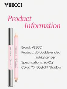 VEECCI 双头荧光笔修饰笔自然持久女款阴影棒立体感 - 粉色 - 查看 8