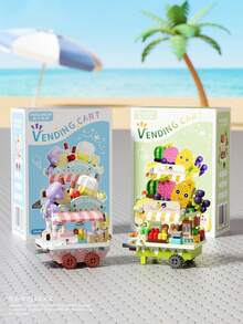Creative Street View Series Mini Food Cart Building Blocks Toys DIY Plastic Toys Micro Blocks,Birthday Gifts/Christmas Gifts - Multicolor - View 4