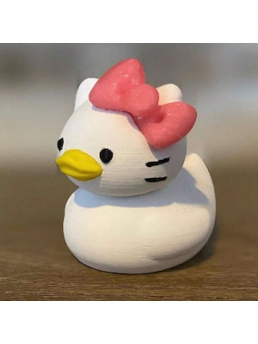 Sanrio 1 Pc Hello Kitty Duck With Pink Sparkle Bow Duck