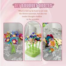 Ensemble de bouquet d'artisanat de jouets faits à la main pour filles, jouets fait main de fleurs simulées, cadeau d'anniversaire pour petite fille, ensemble repas surprise