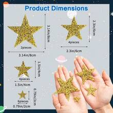 37pcs 6 Sizes Star Iron On Patches And Star Rhinestone Stickers, Star Shapes Iron On Patches And Adhesive Stickers, Glitter Repair Patch For Clothes Bags Pants Shoes Phone DIY Decoration, Accessories (Silver Star) Glued Star Shape Rhinestone Iron On Adhesive Flash Repair Patch For Clothing Bag Pants Shoes Phone Decorating Accessories, 5-Pointed Star Rhinestone Heat Transfer DIY Design Hot Melt Adhesive Web Patch For Hat Shoes Box Clothing Material - 37 Pieces 6 Size Stars - View 18