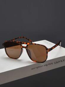 1 pieza de moda de piloto azules y lindas de verano para mujer, con marco de plástico geométrico, y gafas de moda para uso diario, tomar el sol y vacaciones, regalo ideal para festivales, accesorios de playa - Ver 3